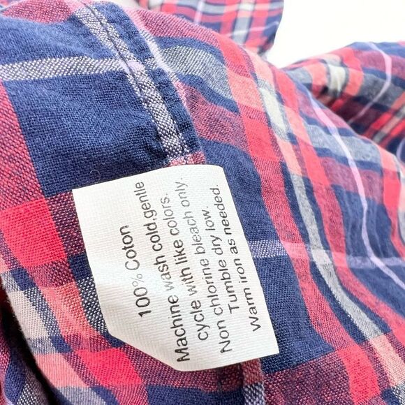 J. Crew Button Up Shirt Womens Large Plaid Boy Fit Collared Long Sleeve New - Picture 7 of 9